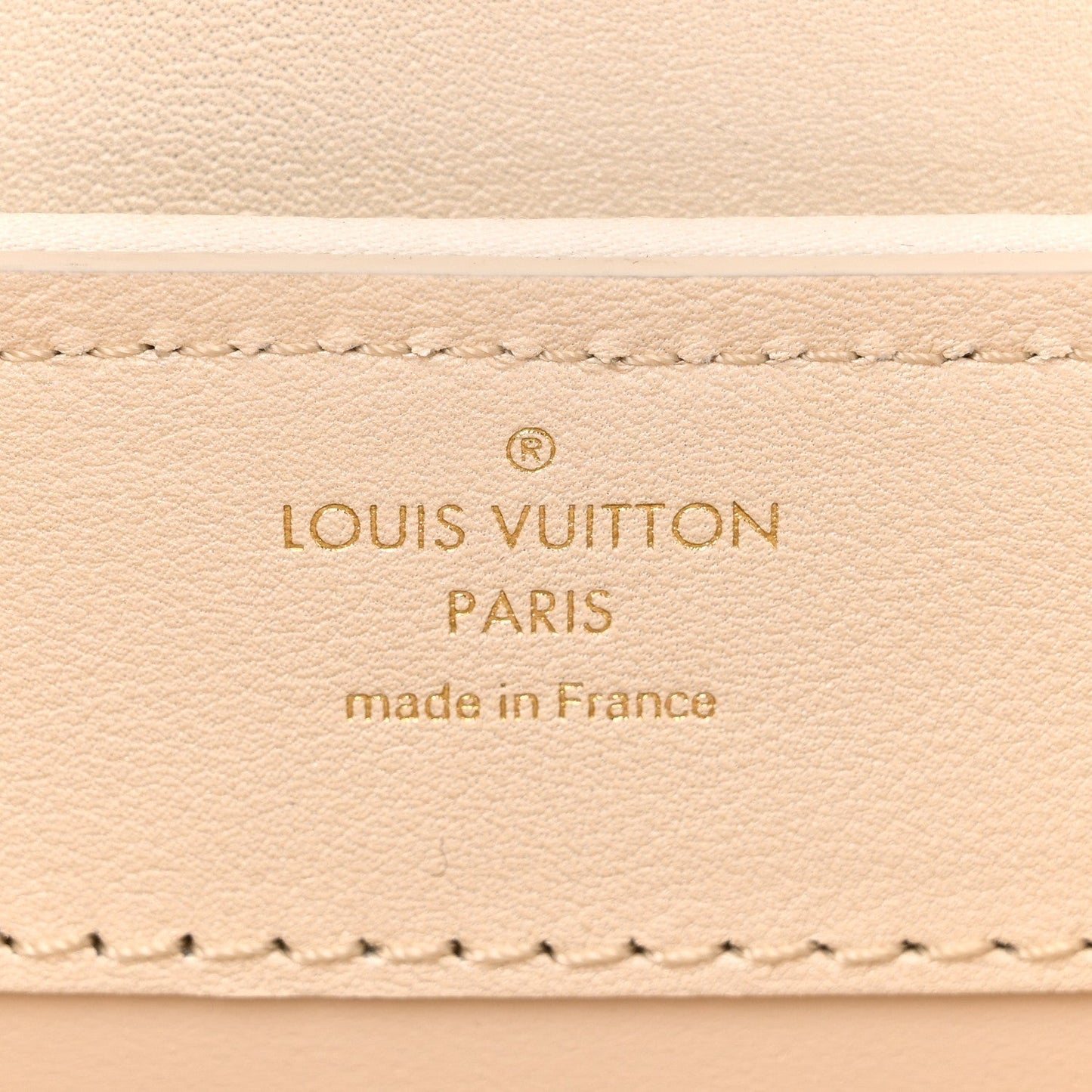 Metallic Calfskin Satin Pearl Embellished Mini Treasure Capucines Cream