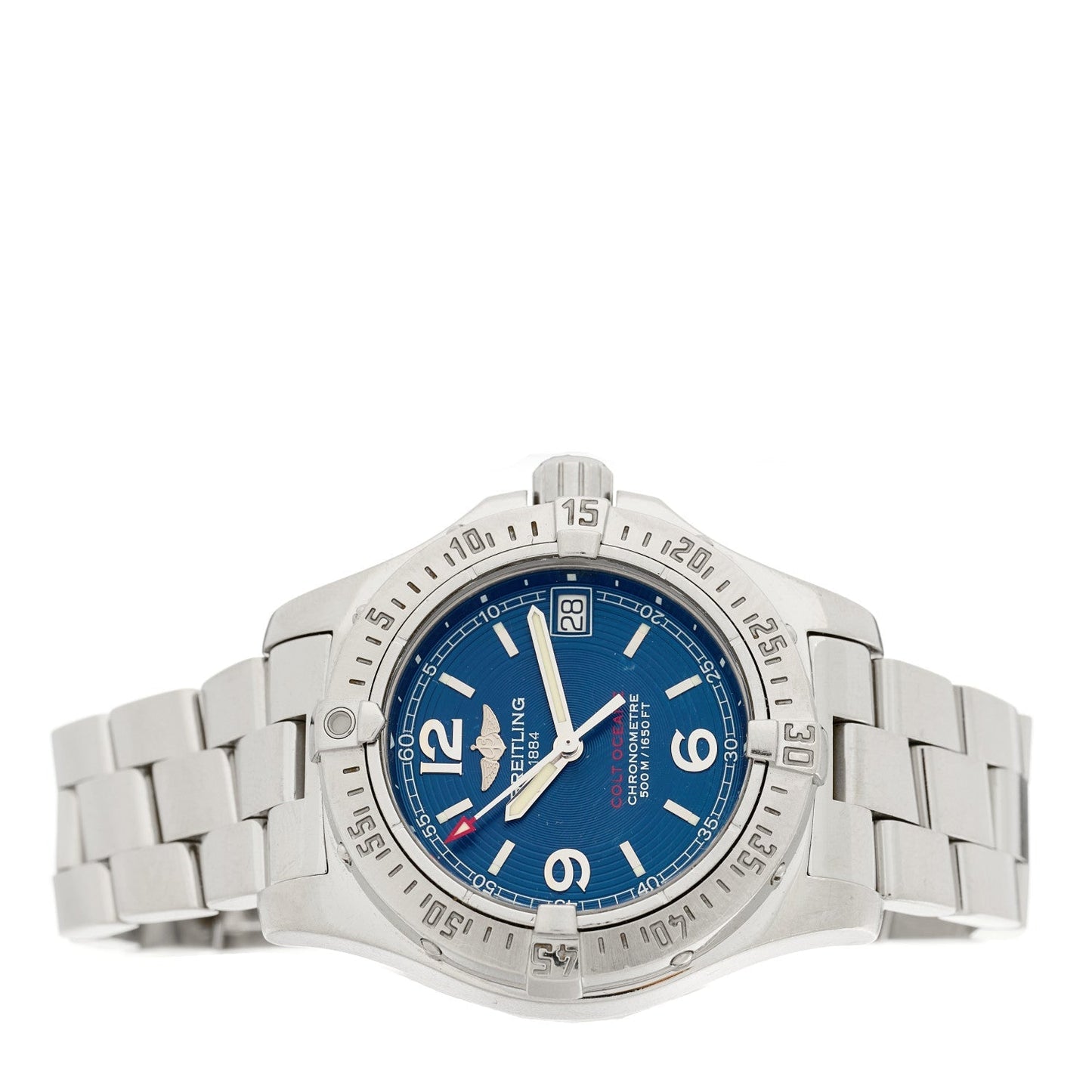 Stainless Steel 33mm Colt Oceane Quartz Watch Blue A77380