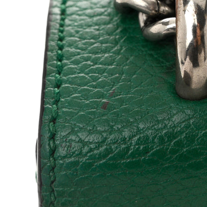 Pebbled Calfskin Small Dionysus Shoulder Bag Emerald