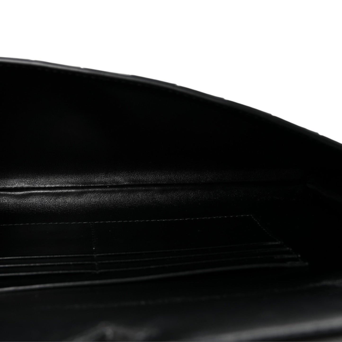 Nappa Intrecciato Long Andiamo Top Handle Clutch Black