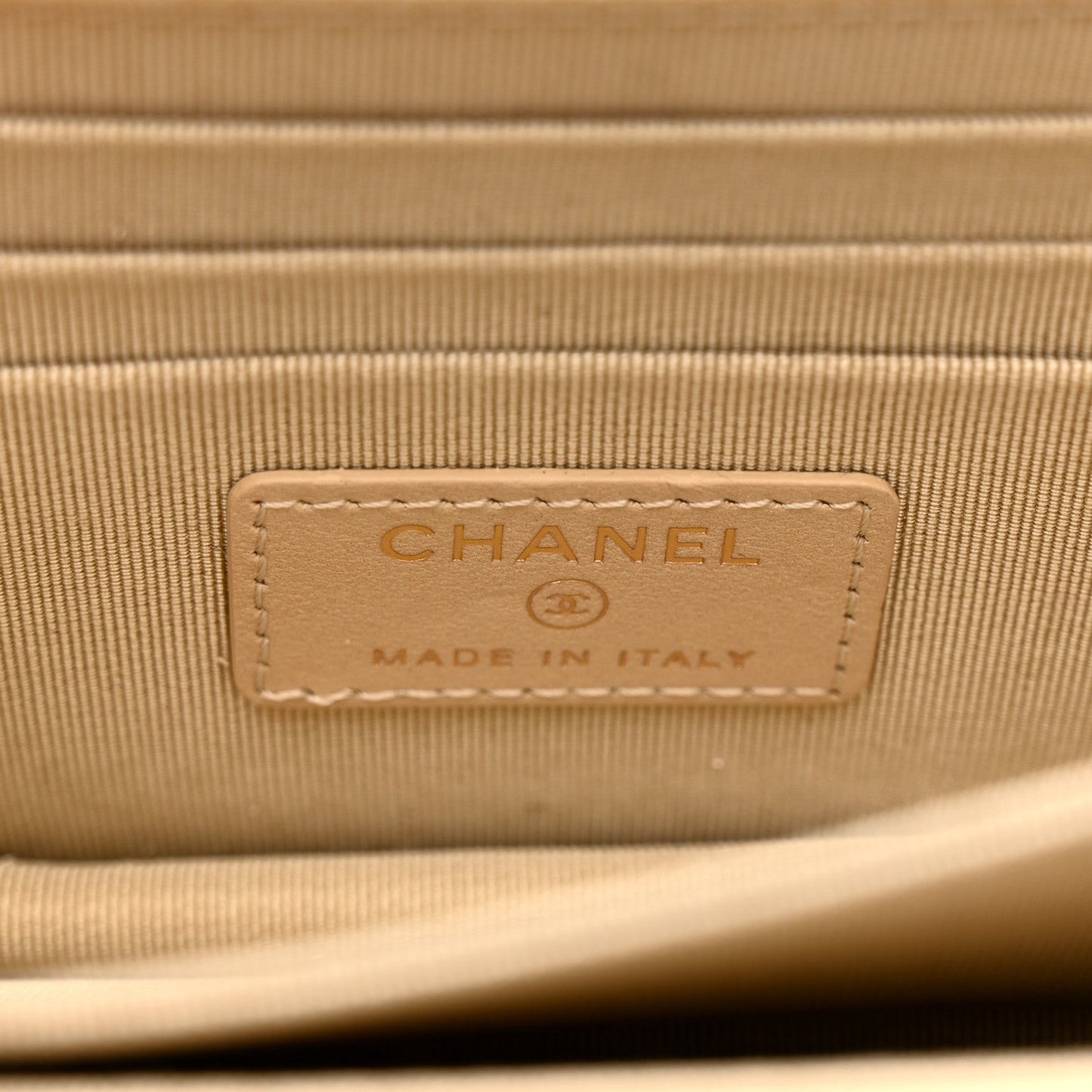 Metallic Lambskin Quilted Mini Wallet On Chain WOC Gold