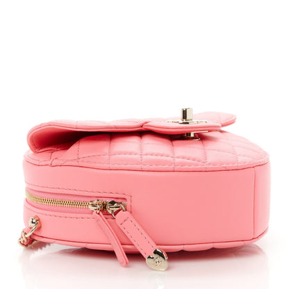 Lambskin Quilted CC In Love Heart Bag Pink