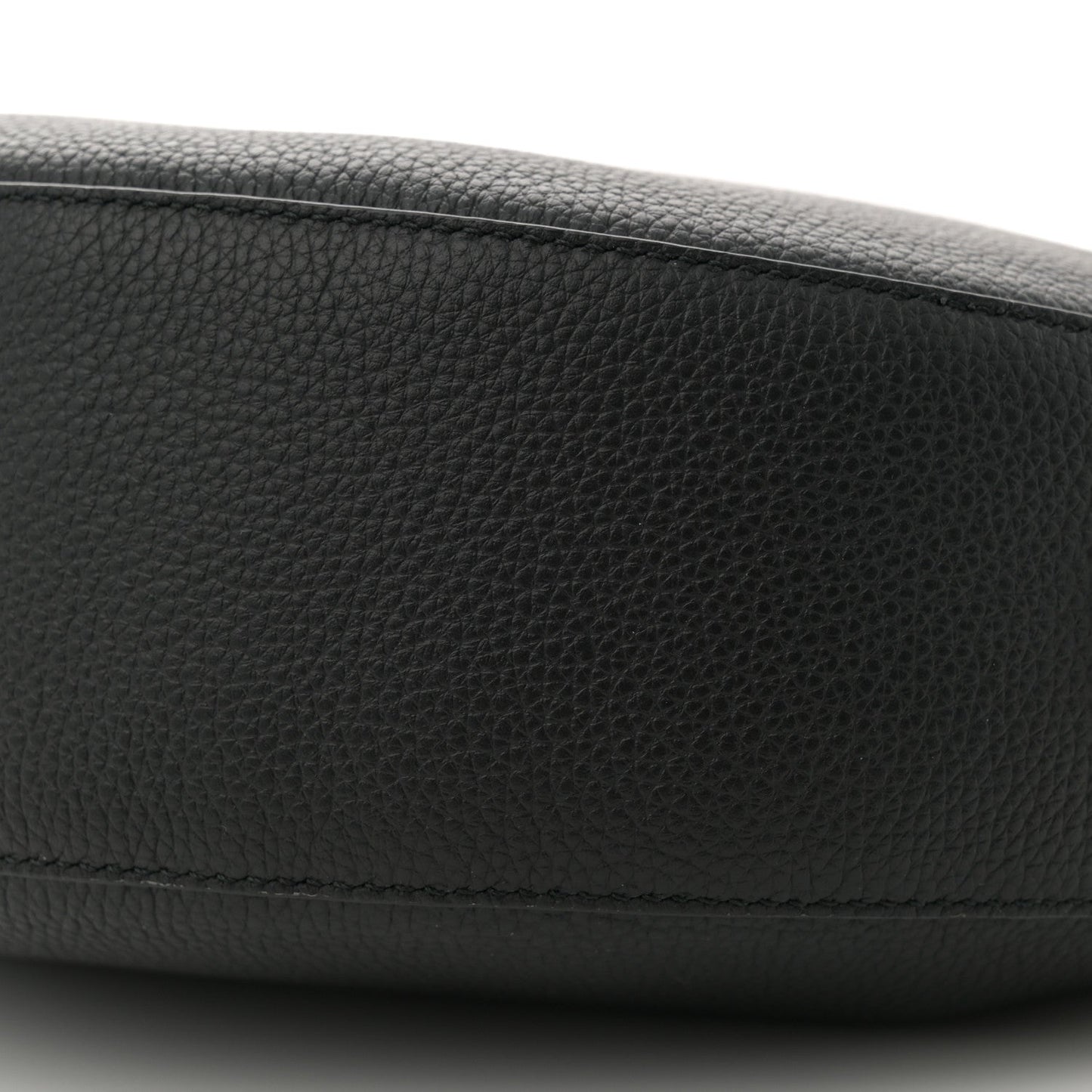 Grainy Calfskin Knight Arc Bag Black