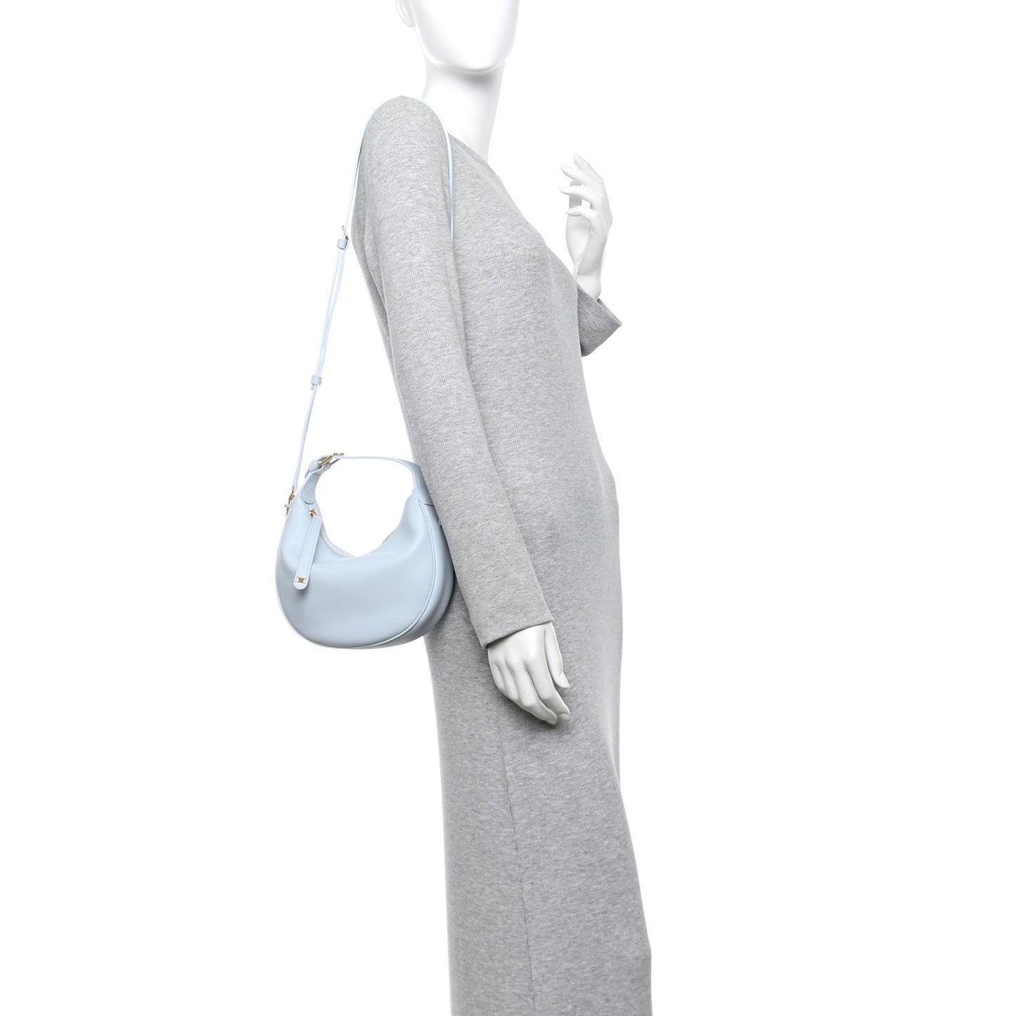 Supple Grained Calfskin Teen Lulu Shoulder Bag Glacier