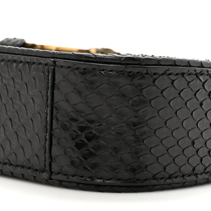 Snakeskin Le 5 A 7 Mini Hobo Black