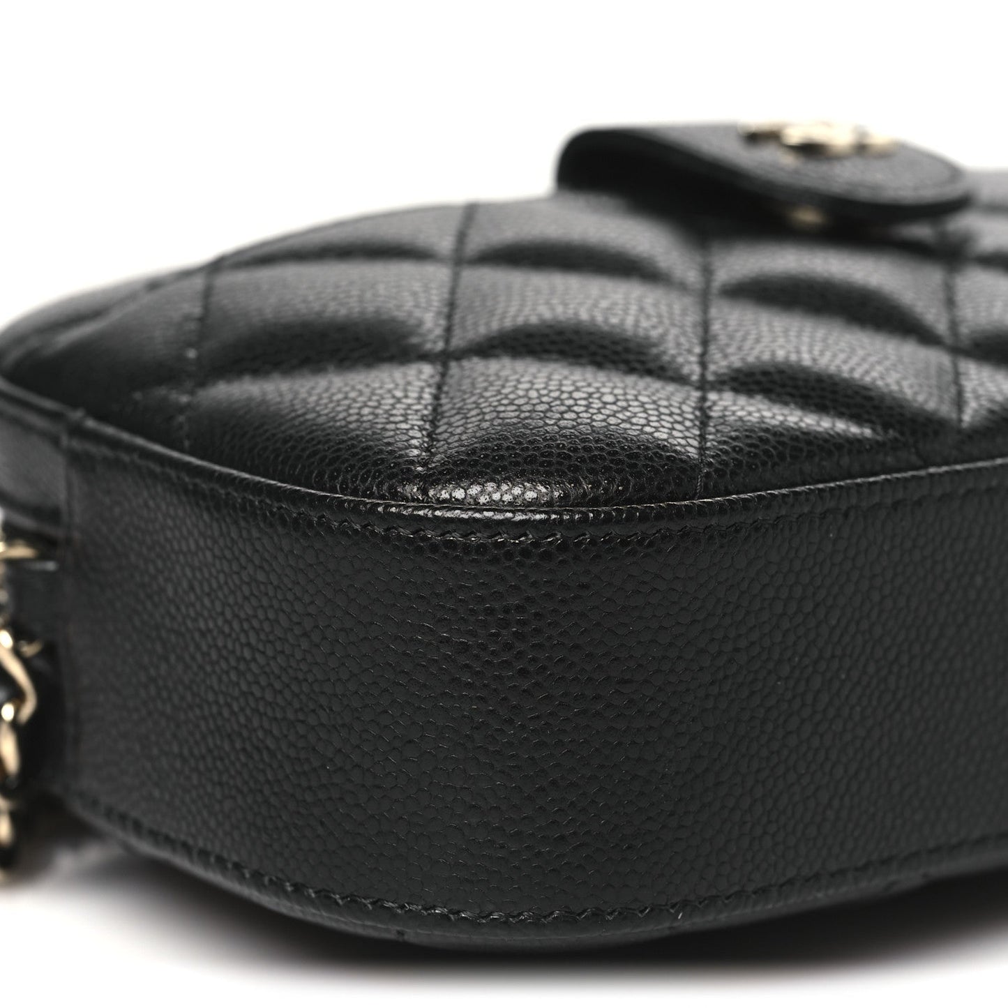 Caviar Quilted Chain Camera Bag Black