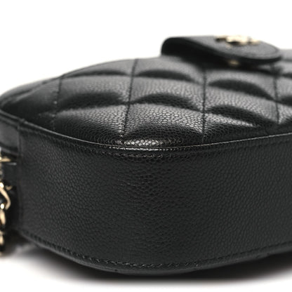 Caviar Quilted Chain Camera Bag Black