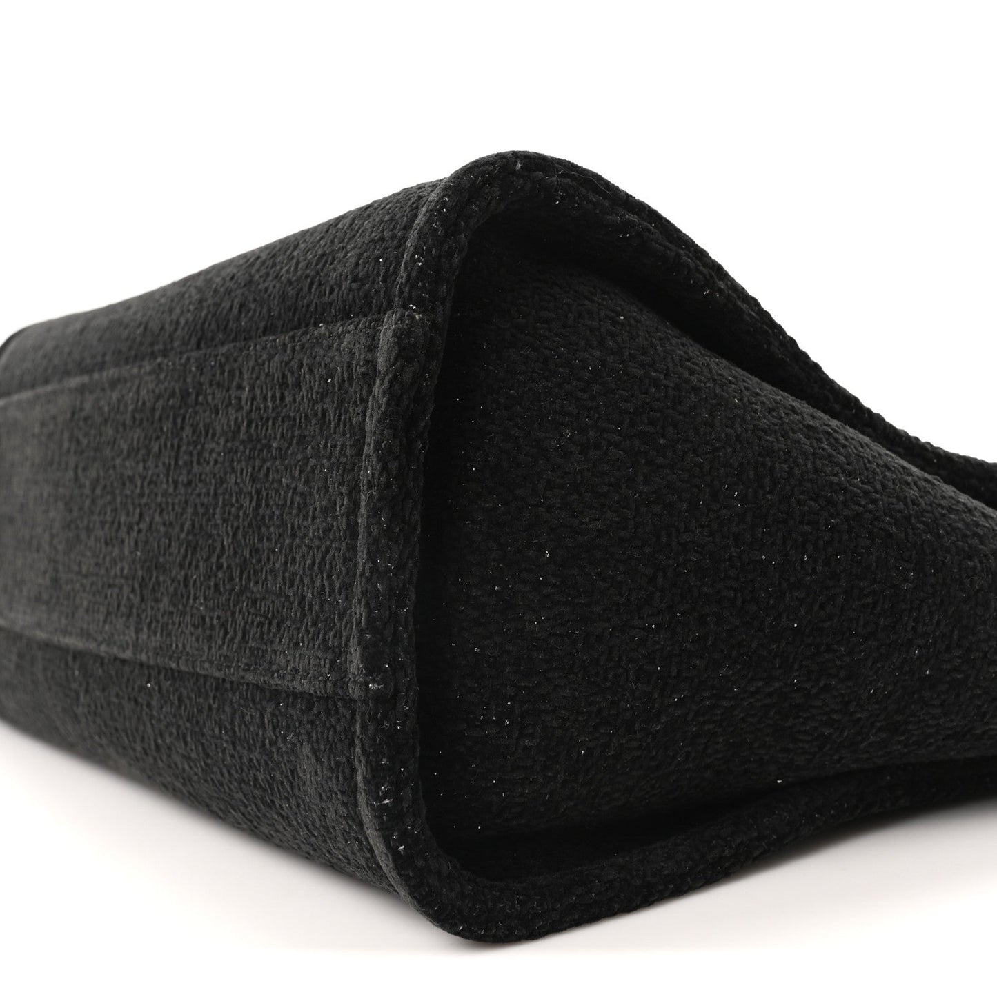 Lurex Canvas Small Deauville Tote Black