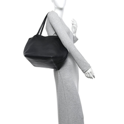 Grained Calfskin Park Tote Three Black