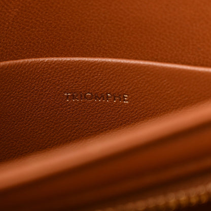 Calfskin Triomphe Canvas Teen Triomphe Bag Tan