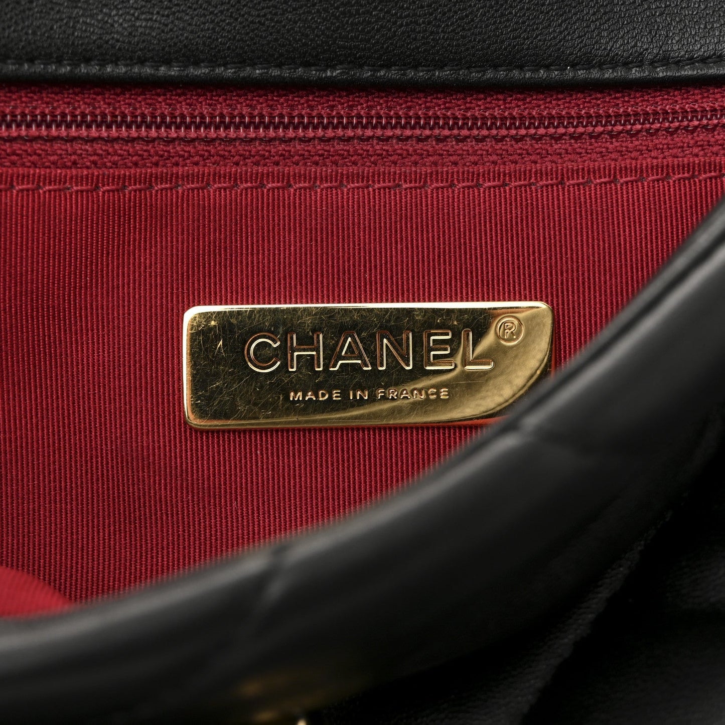 Lambskin Quilted Medium Chanel 19 Flap Black