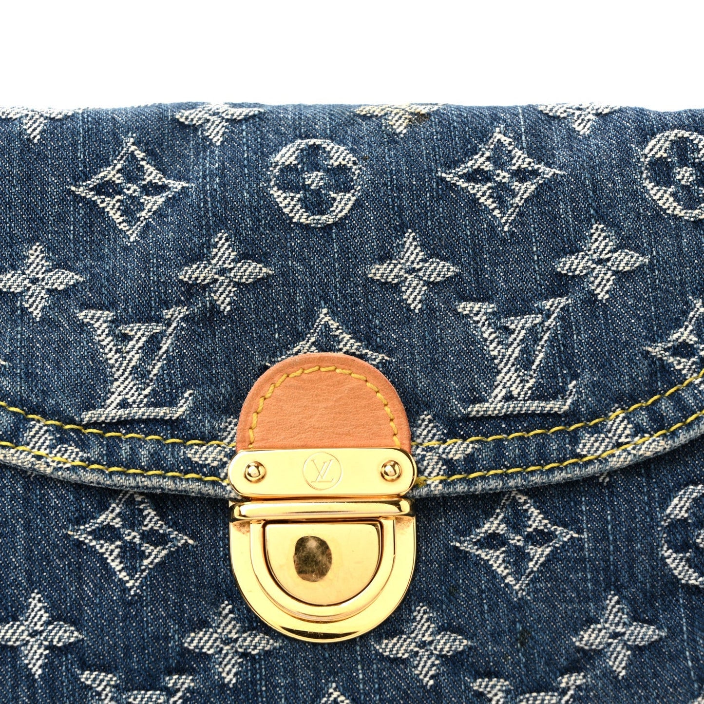 Monogram Denim Mini Pleaty Blue