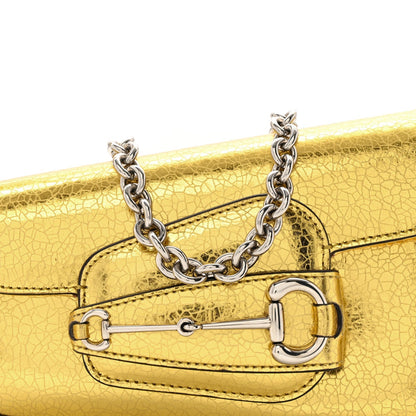 Metallic Demetra Mini Horsebit 1955 Asymmetric Shoulder Bag Gold