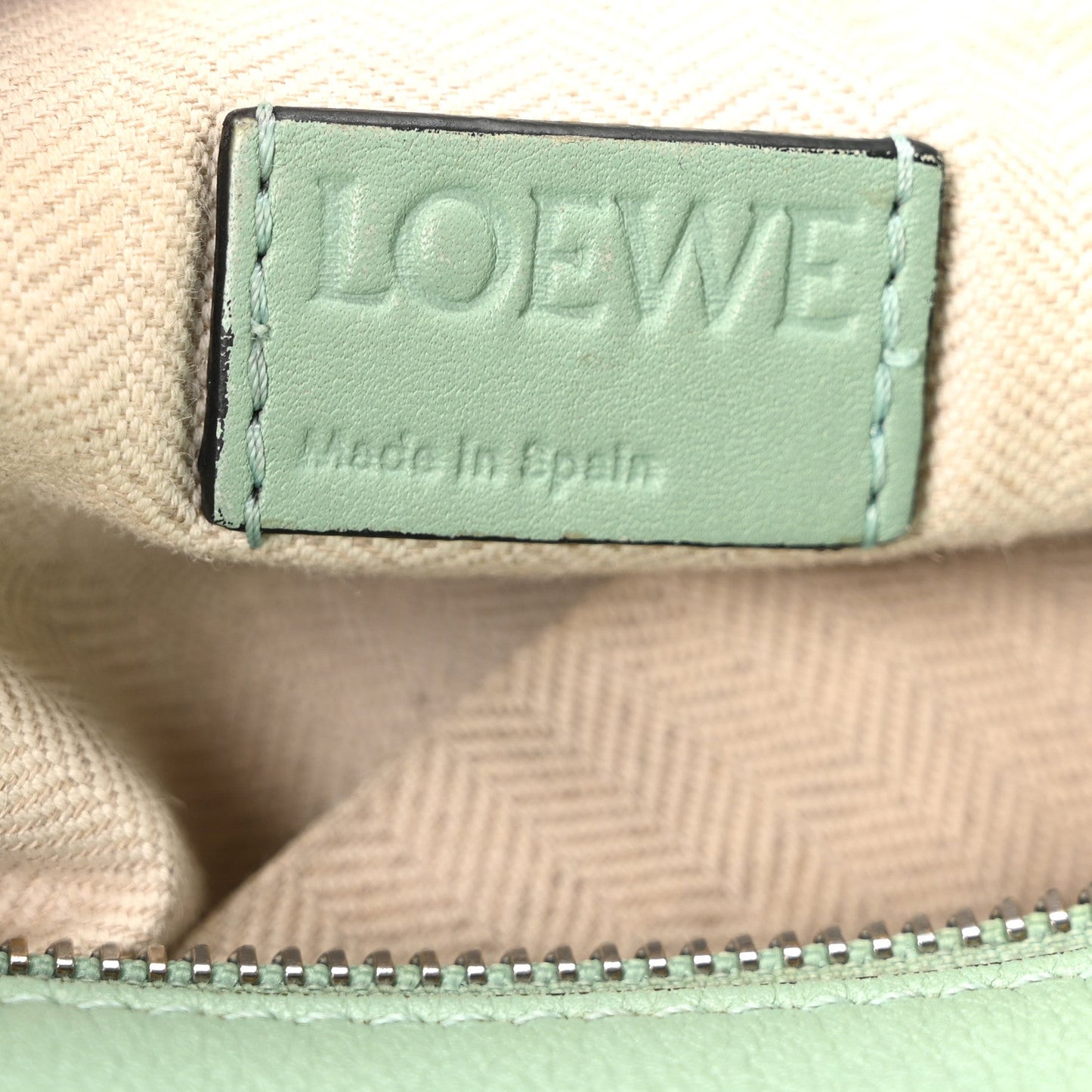 Calfskin Medium Gingham Puzzle Bag Lime