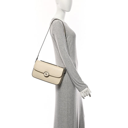 Senna Calfskin Petite GG Top Handle Shoulder Bag Mystic White