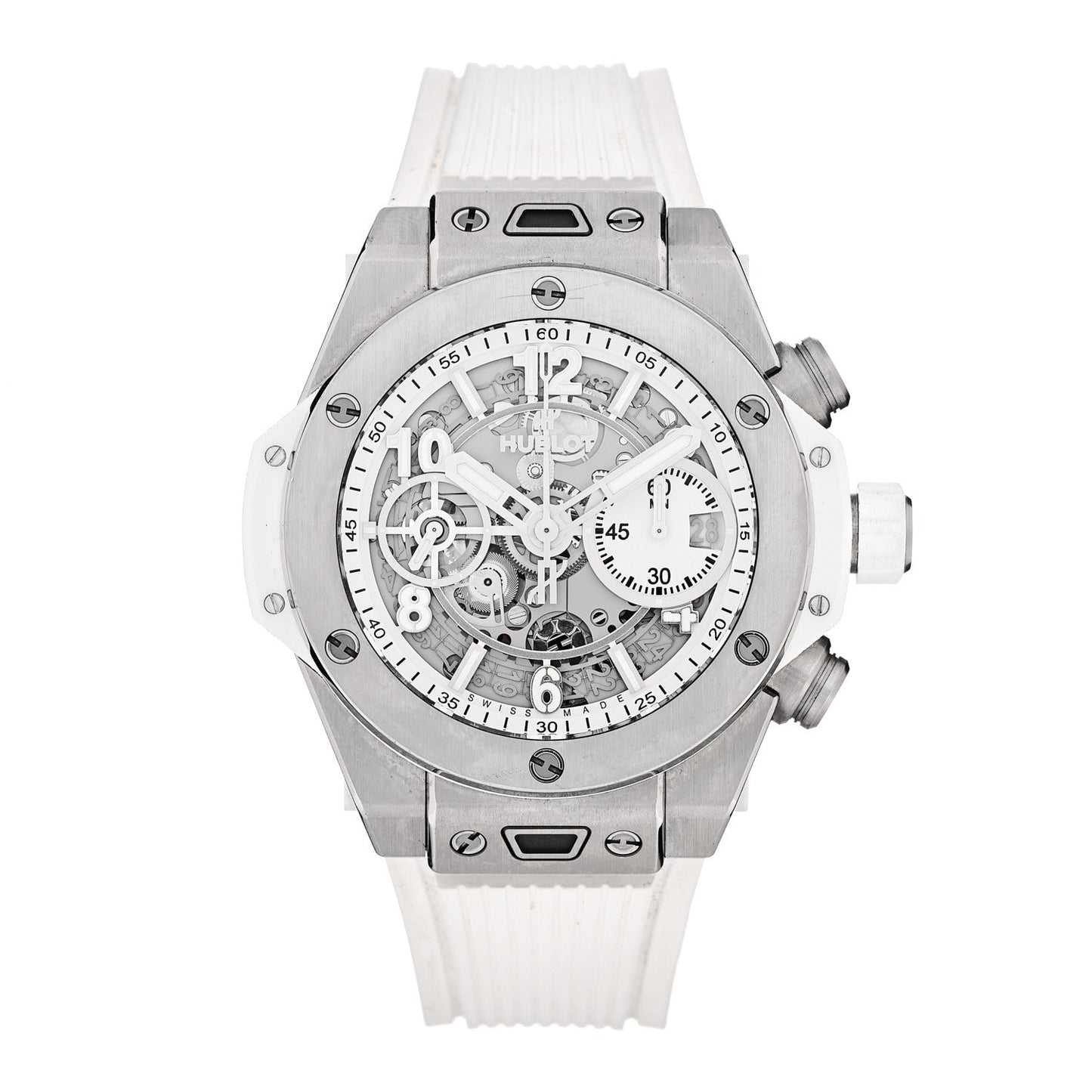 Titanium Rubber 42mm Big Bang Unico Automatic Watch White 441.NE.2010.RW