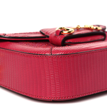Canvas Calfskin Crystal GG Monogram Snakeskin Mini Horsebit 1955 Shoulder Bag Pink