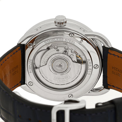 Stainless Steel Alligator 43mm Arceau Grande Lune Automatic Watch Bleu Abysse