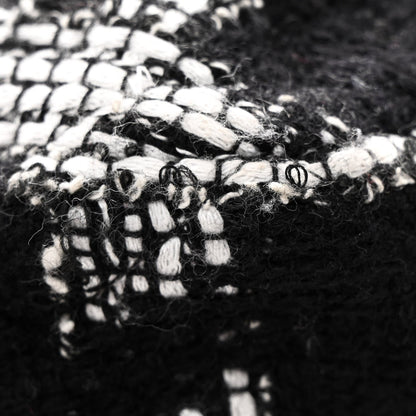 Tweed Quilted Maxi Chanel 19 Flap Black White