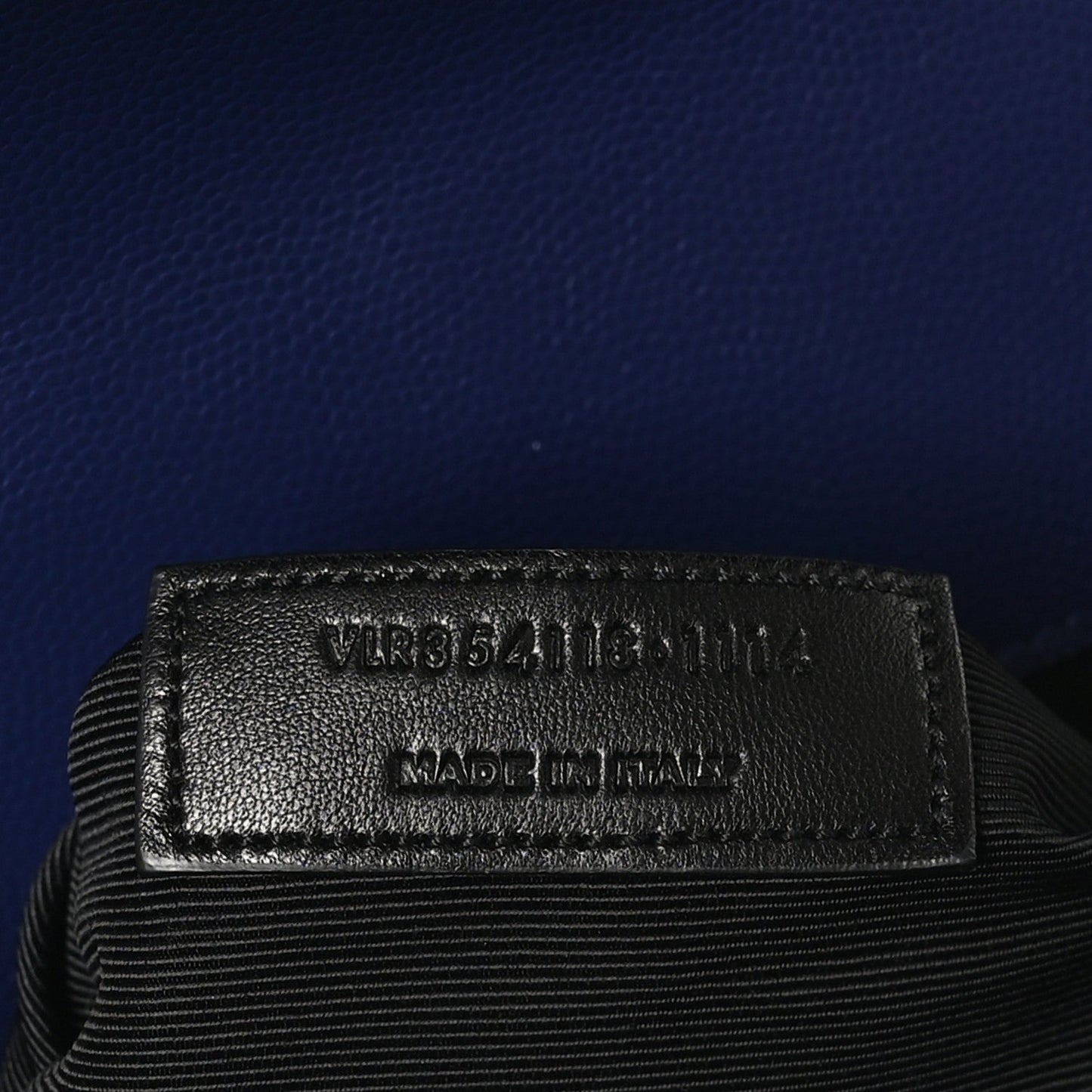 Grain De Poudre Matelasse Chevron Large Monogram Satchel Navy Blue