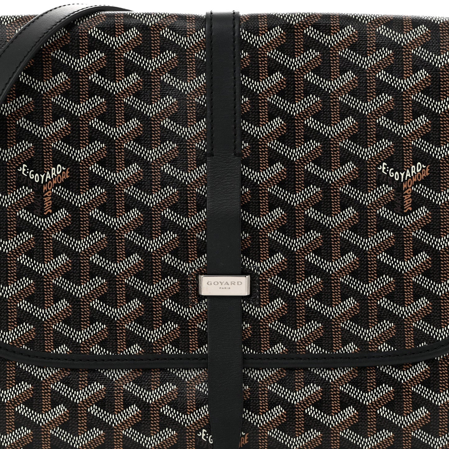 Goyardine Belvedere II MM Messenger Bag Black