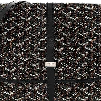 Goyardine Belvedere II MM Messenger Bag Black