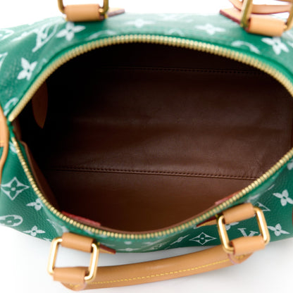 Calfskin Monogram Speedy P9 Bandouliere 25 Green