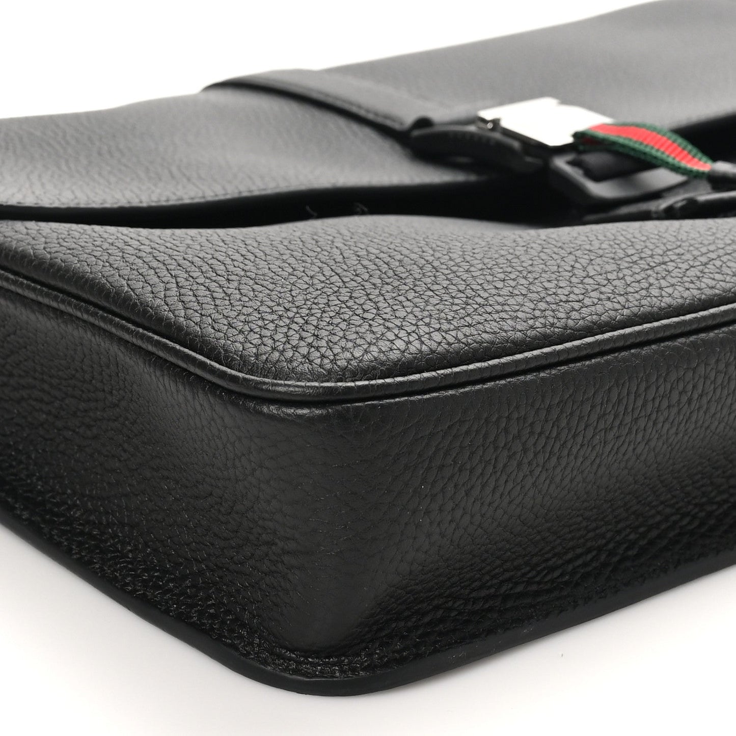 Calfskin Web Medium Business Case Black