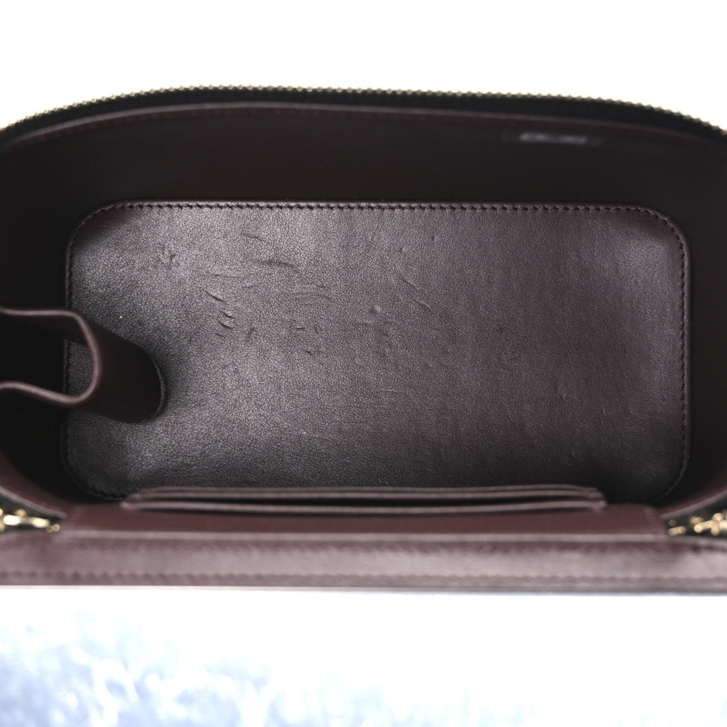 Caviar Quilted Small Vanity Case With Chain Black
