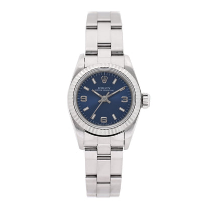 Stainless Steel 25mm Oyster Perpetual Watch Blue 67194