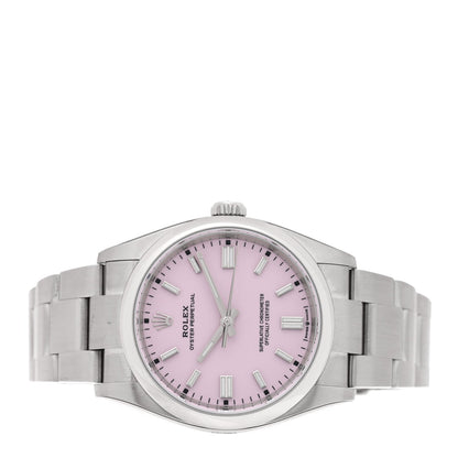 Stainless Steel 36mm Oyster Perpetual Watch Candy Pink 126000