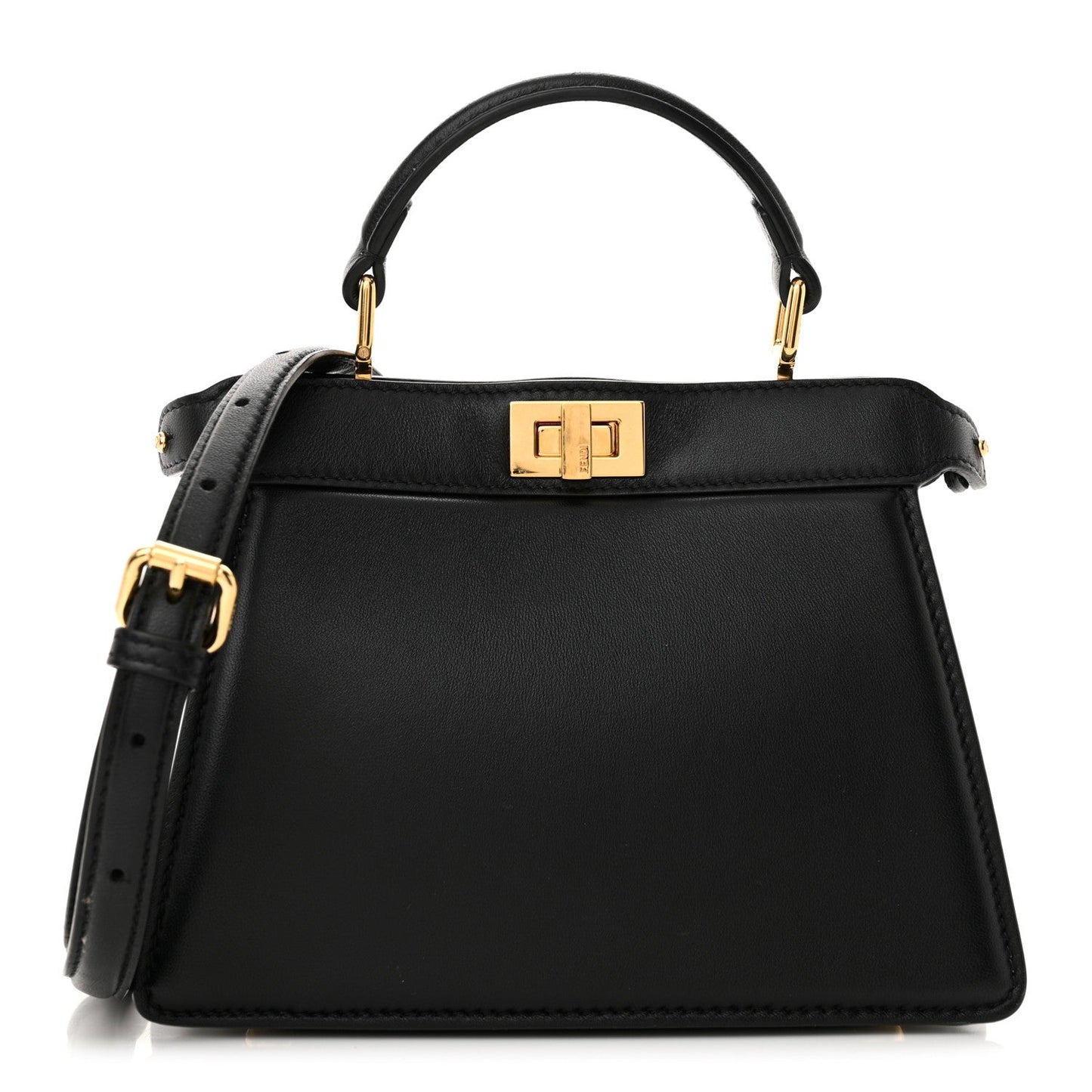 Shiny Nappa Petite Peekaboo I SEE U Satchel Black