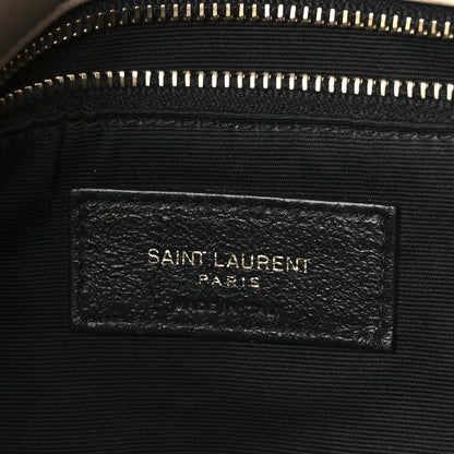 Lambskin Quilted Medium Loulou Puffer Monogram Chain Satchel Dark Beige