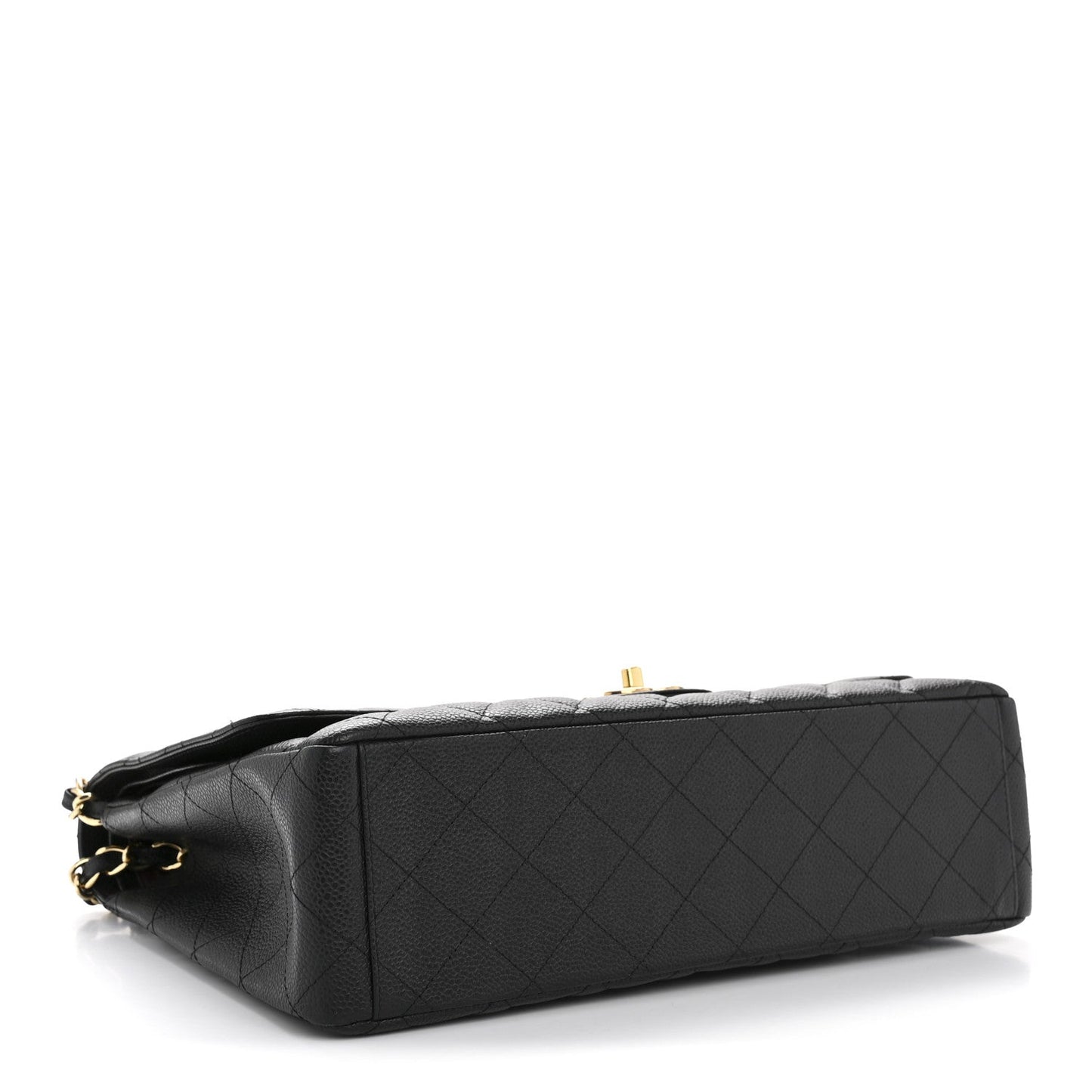 Caviar Quilted Maxi Double Flap Black