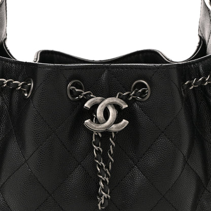 Caviar Quilted Mini Chanel 25 Handbag Black