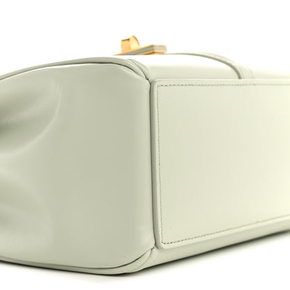 Satinated Calfskin Mini 16 Top Handle Bag Jade