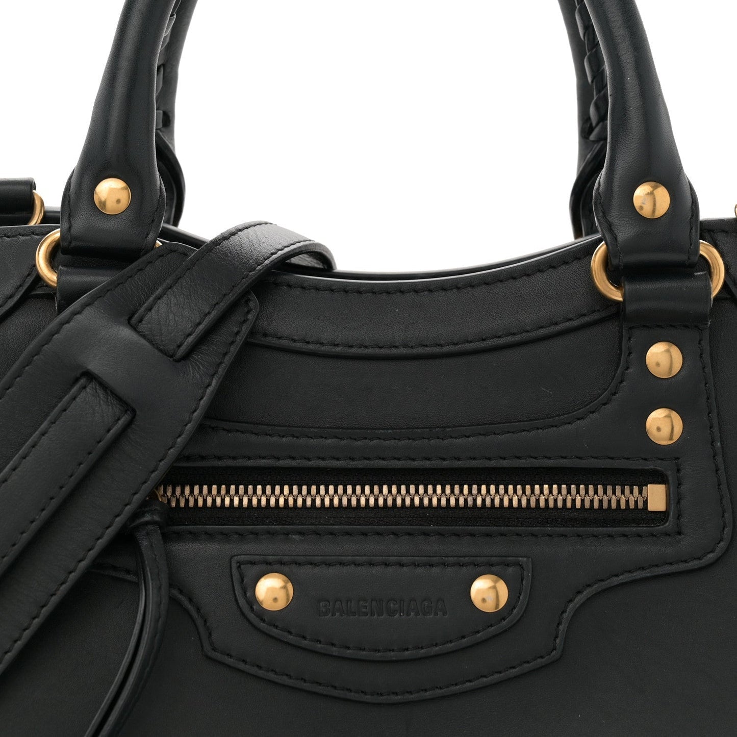 Smooth Calfskin Neo Classic Brass Hardware S City Black