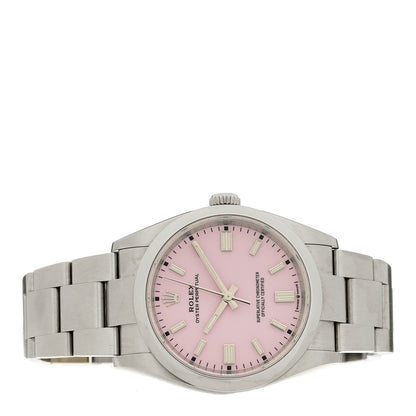 Stainless Steel 36mm Oyster Perpetual Watch Candy Pink 126000