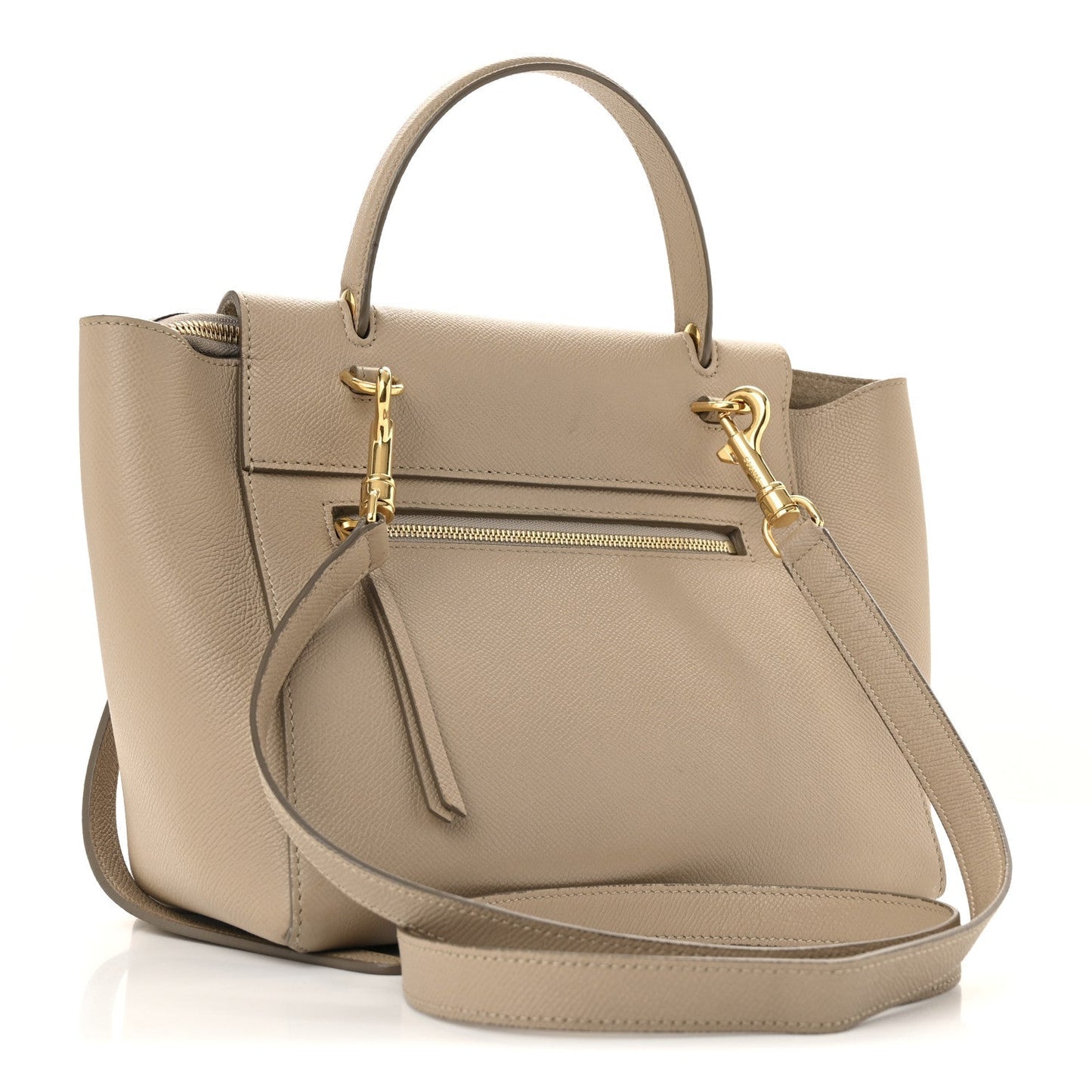 Grained Calfskin Micro Belt Bag Light Taupe
