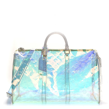 PVC Monogram Keepall Bandouliere 50 Iridescent Prism