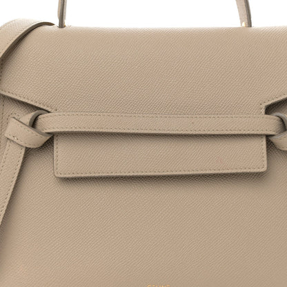 Grained Calfskin Micro Belt Bag Light Taupe