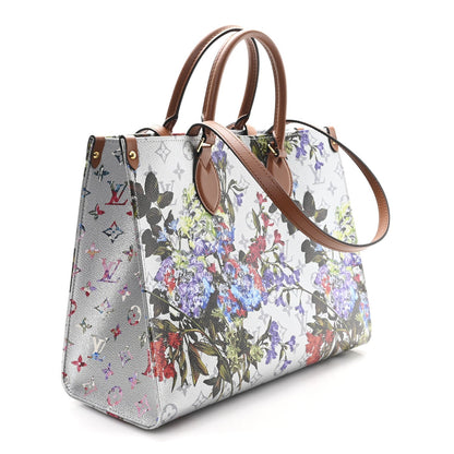 Metallic Monogram LV Garden OnTheGo MM Silver