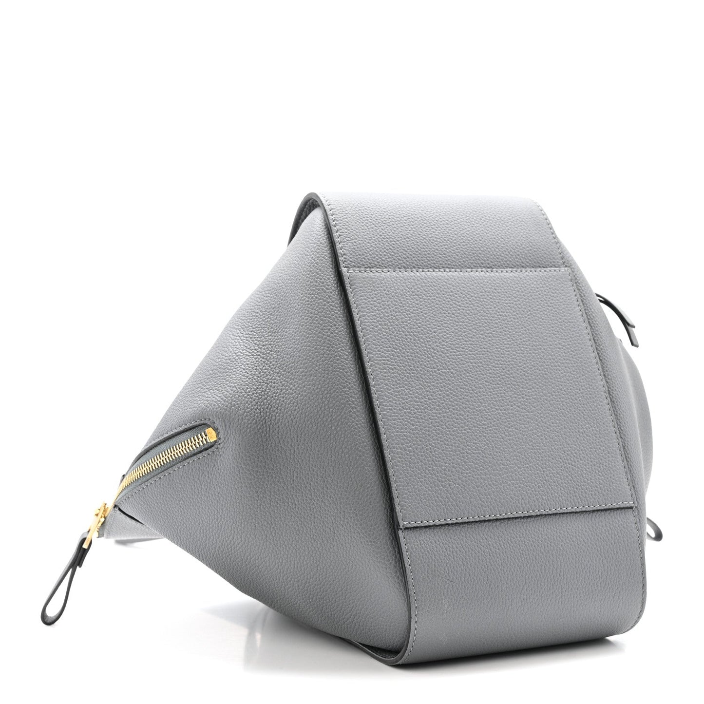 Grained Calfskin Small Hammock Shoulder Bag Asphalt