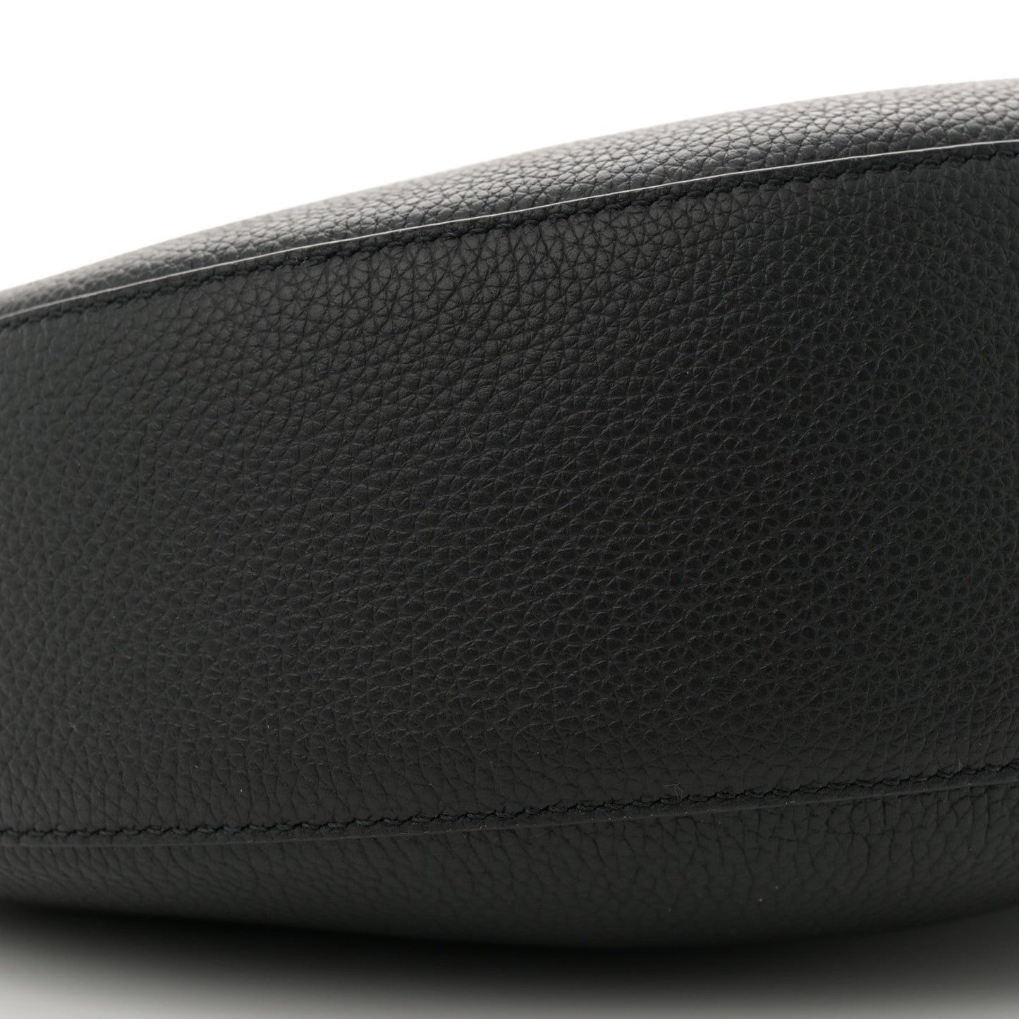 Grainy Calfskin Knight Arc Bag Black