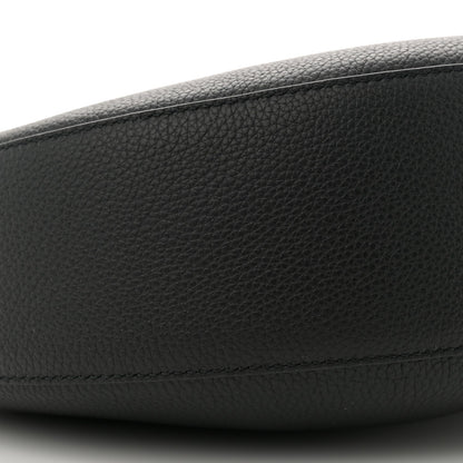 Grainy Calfskin Knight Arc Bag Black
