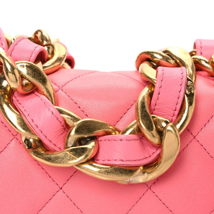 Lambskin Quilted Mini Funky Town Flap Pink