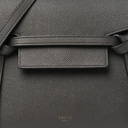 Grained Calfskin Nano Belt Bag Grey