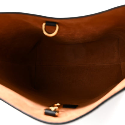Grained Calfskin Low Key Hobo PM Black