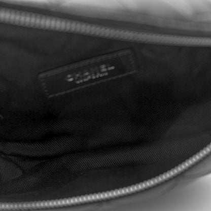 Lambskin Quilted Waist Belt Bag Black
