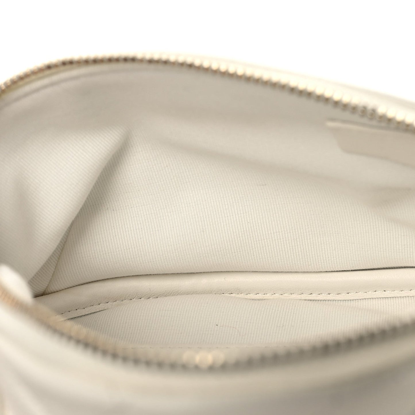Caviar Quilted Sweetheart Belt Bag White